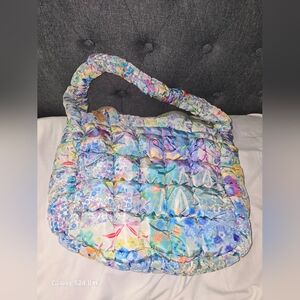 Natural Life * Puffy Fit -It - All Bag * Pastel Floral * Boho Hippie * NWT
